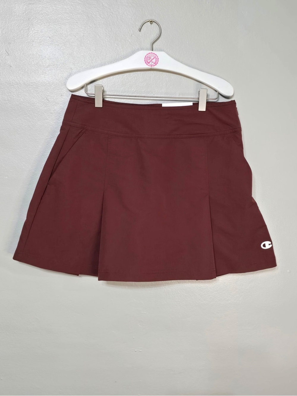 🔥Sat Sale🔥 Champion Women's Maroon Tennis Skirt with Built-in Shorts Size 6 NWT